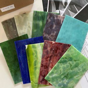 Stained Glass Starter - 10 4 x6 sheet of stained glass - patterns & instructions